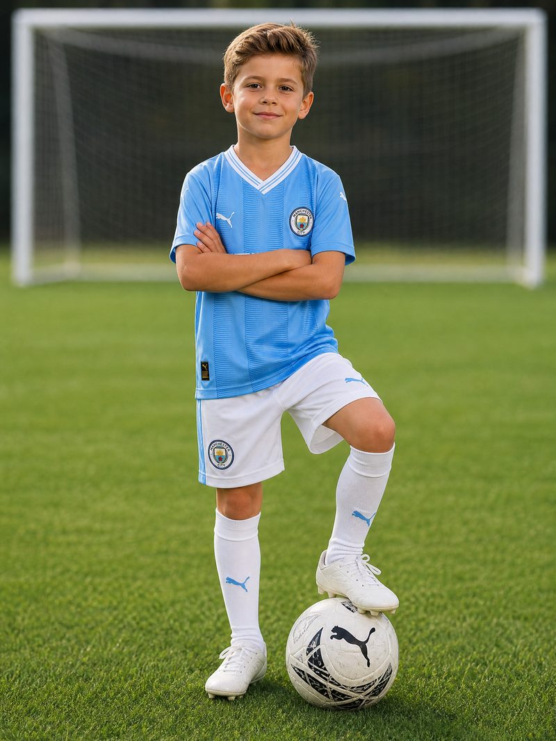 Kit Infantil Manchester City · Camisa 23/24 Home