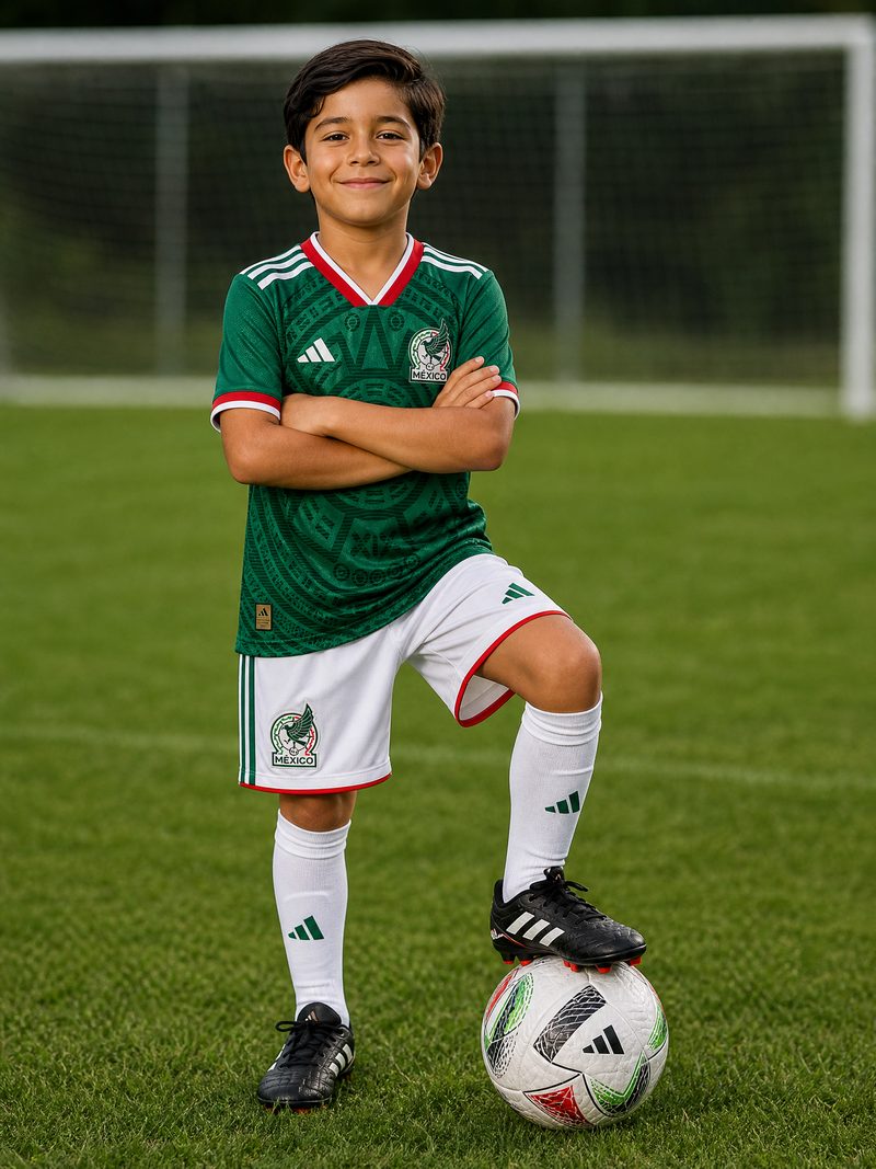 Kit Infantil M\u00e9xico · Camisa 26 Copa do Mundo