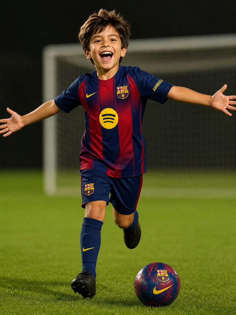 Kit Infantil Barcelona · Camisa 25/26 Home