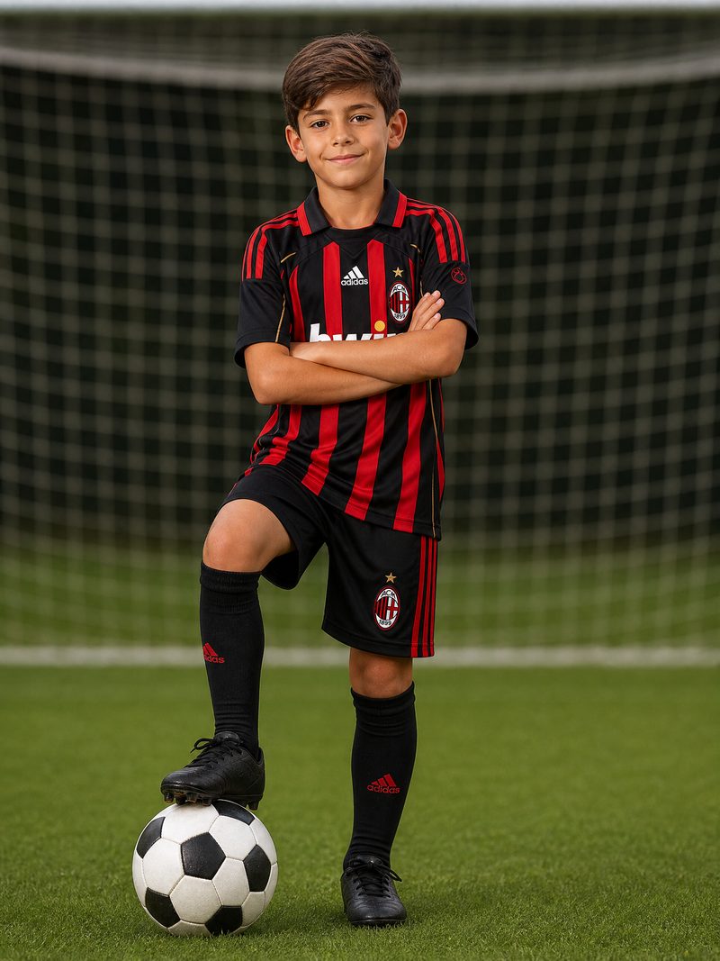 Kit Infantil Milan · Camisa 06/07 Retro - Era Ronaldinho