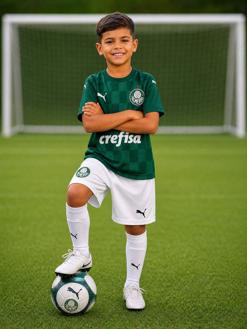 Kit Infantil Palmeiras · Camisa 2021 Home - Campe\\u00e3o Libertadores