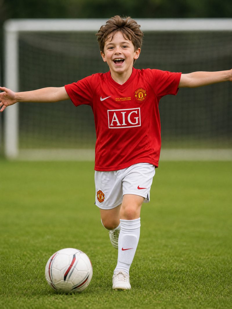 Kit Infantil Manchester United · Camisa 2008 - Final Champions