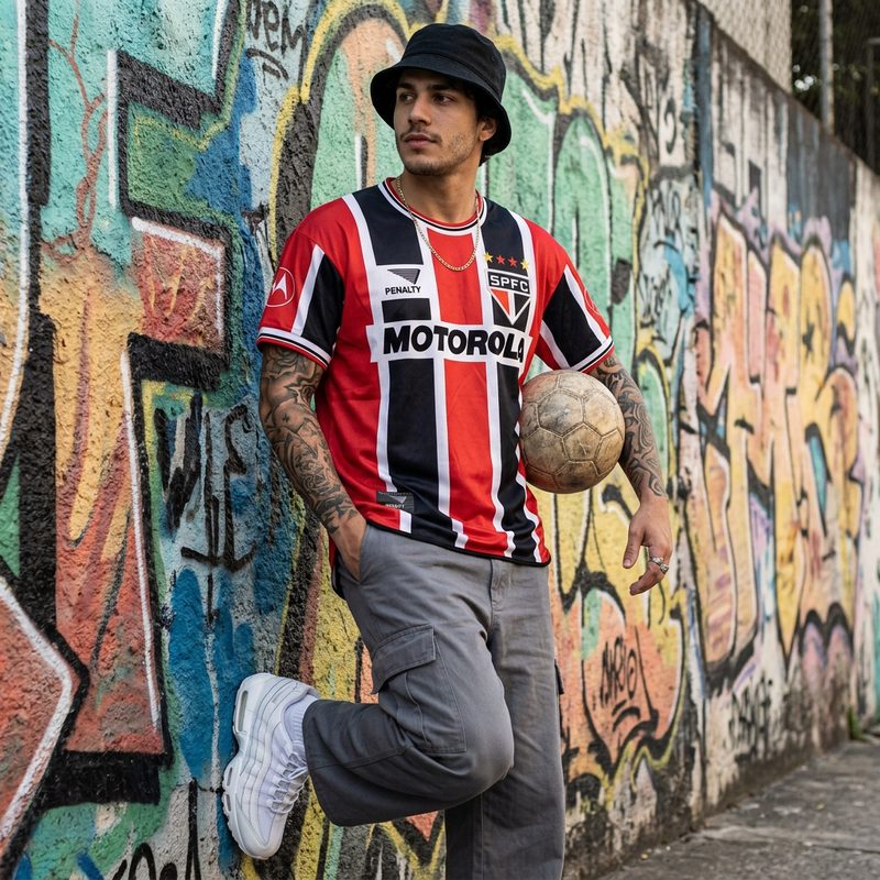 Camisa Sao Paulo · 99/00 - Away Retro