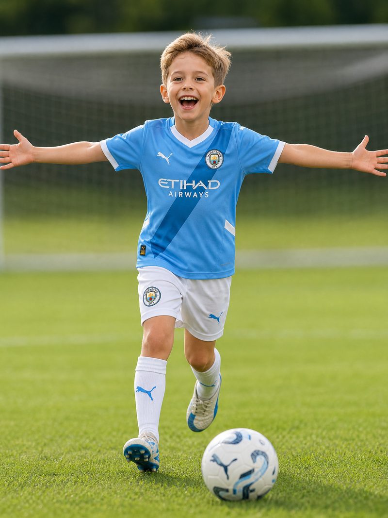 Kit Infantil Manchester City · Camisa 25/26 Torcedor